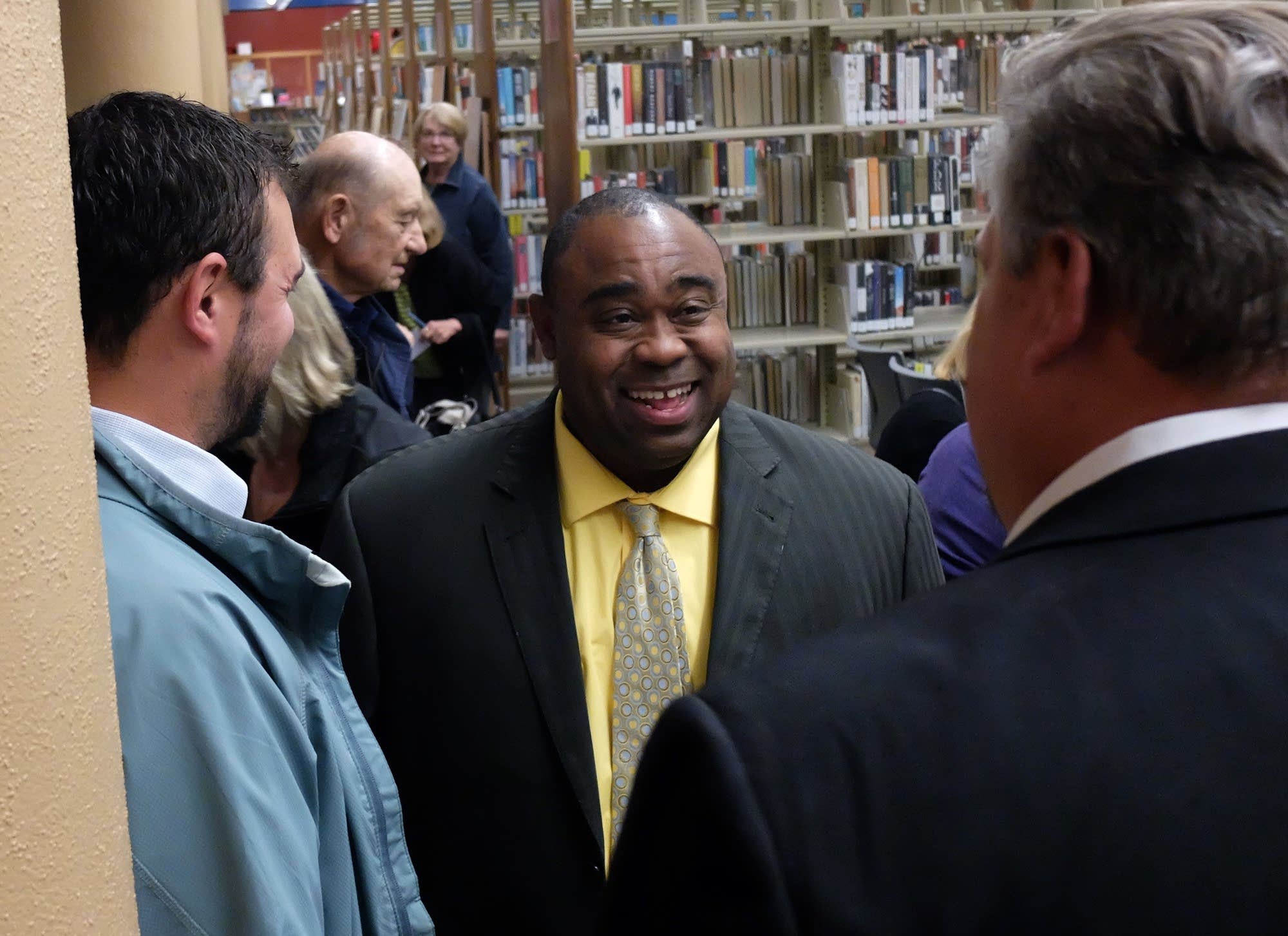 Moorhead mayoral candidate Johnathan Judd answers questions.