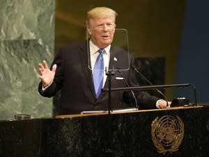 President Trump addresses the U.N. General Assembly.