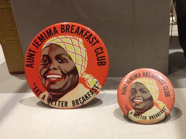 Buttons feature an image of Aunt Jemima 