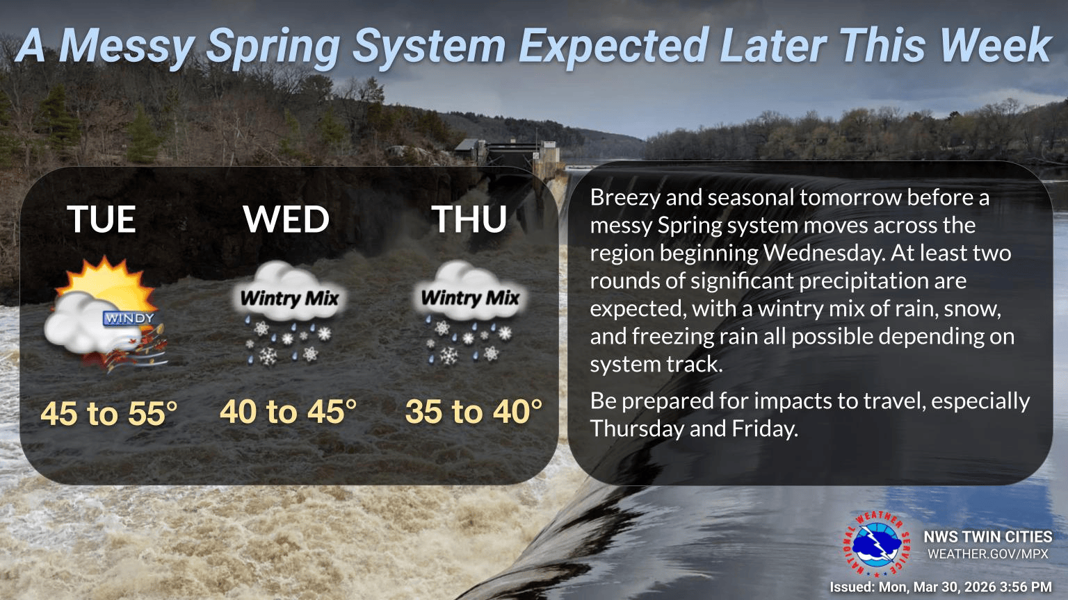 Twin Cities forecast at a glance 