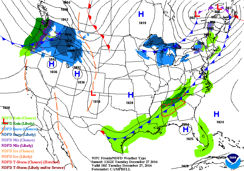 Much lighter winds; possible winter storm next Monday