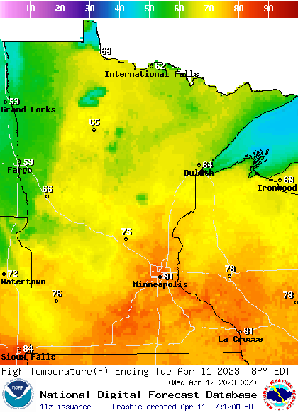 Summerlike warmth; late week rain-snow as rivers near flood stage