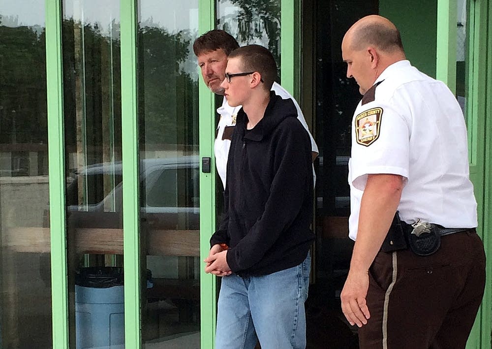 John LaDue leaves the Waseca County Courthouse