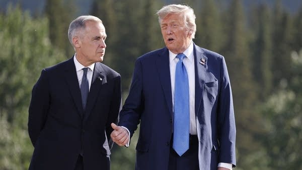 Canadian Prime Minister Mark Carney and U.S. President Donald Trump on June 16.