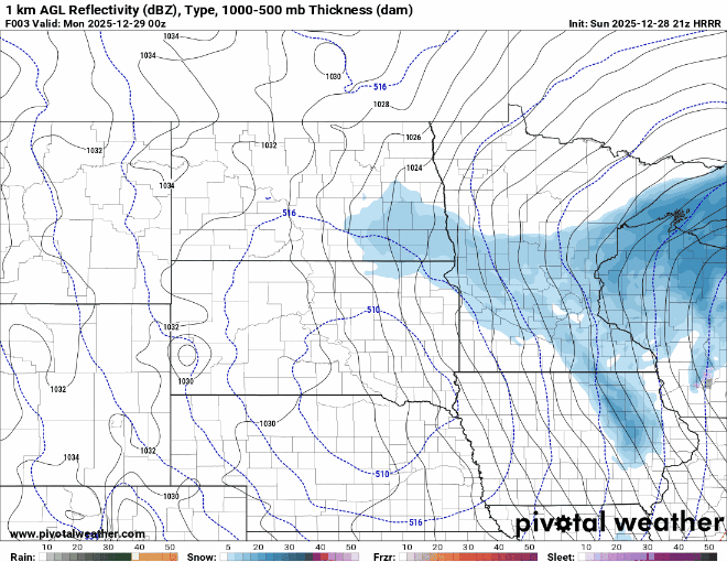 Forecast precipitation Sunday 6 p.m. to 4 a.m. 