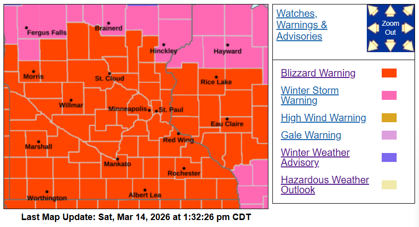 Blizzard warning