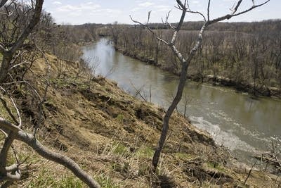 Erosion along the Blue Earth River