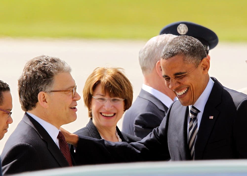 Barack Obama, Al Franken, Amy Klobuchar