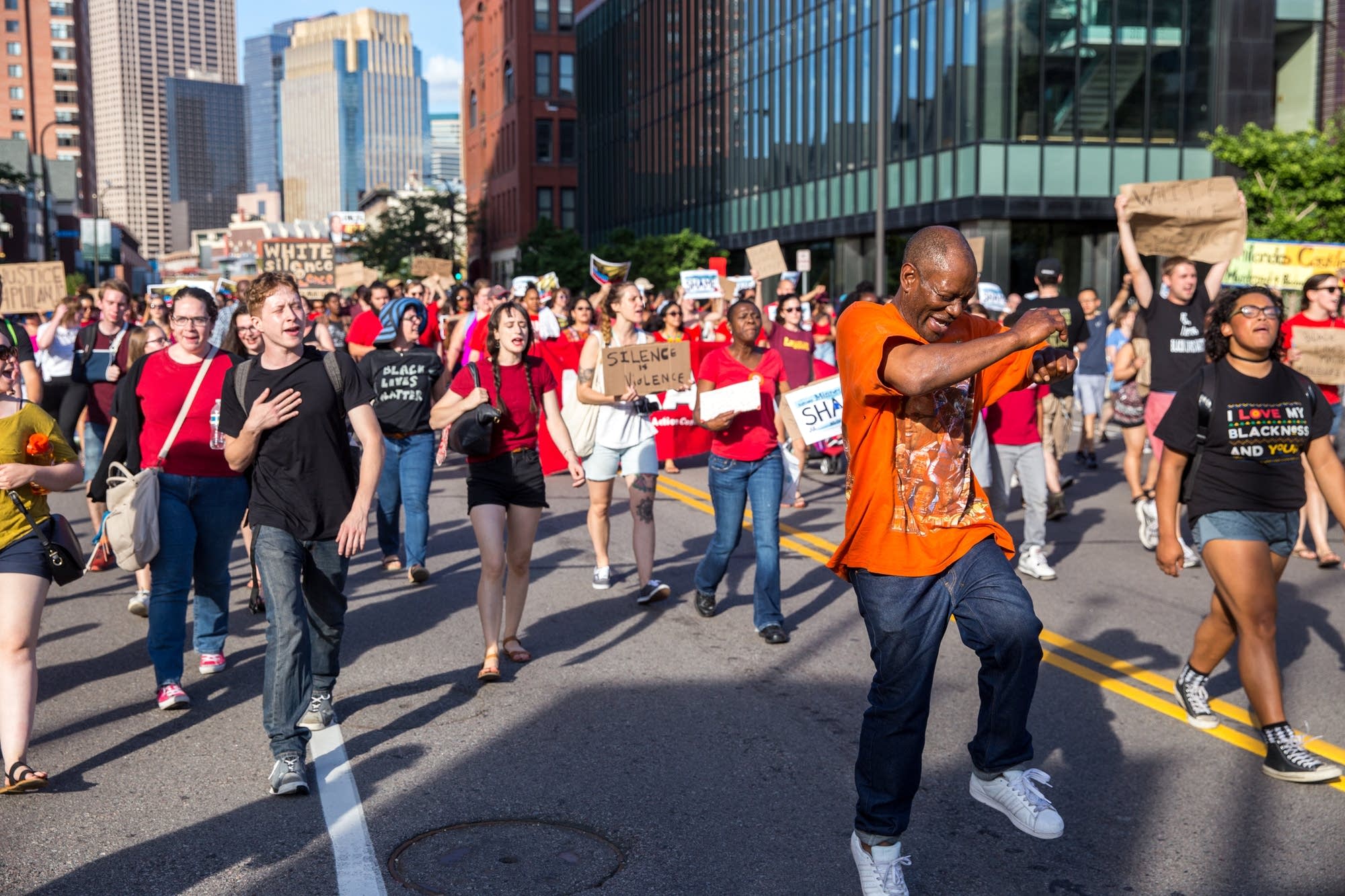 Protesters on Hennepin Ave.