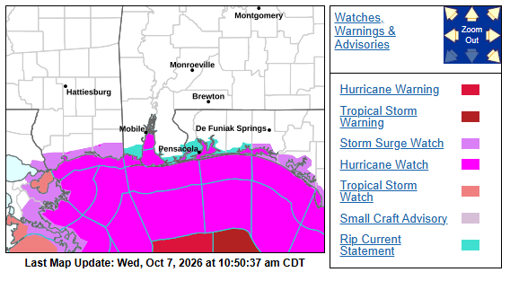 Hurricane watch for the Gulf Coast