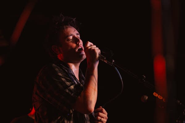 Hippo Campus performing on stage