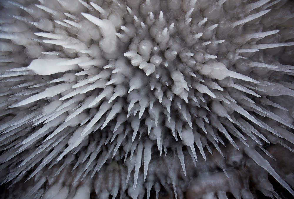 Icicles descend