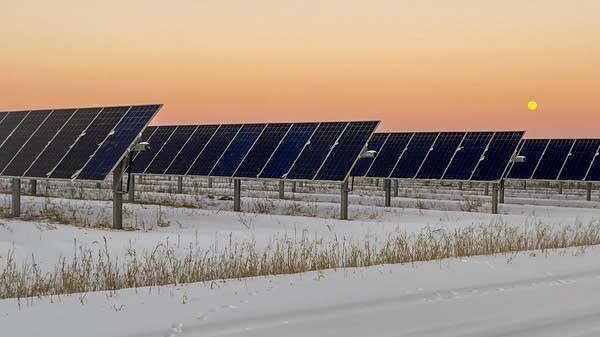 Solar panels are seen