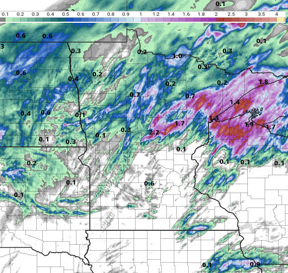 TUE rainfall