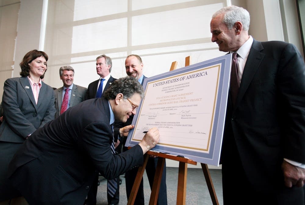 Franken signs funding agreement