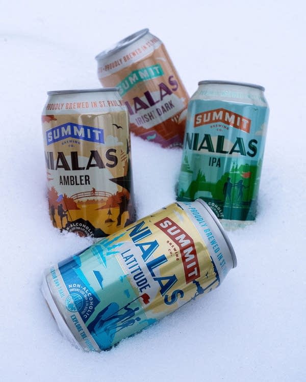Four cans of Summit Nialas beer.
