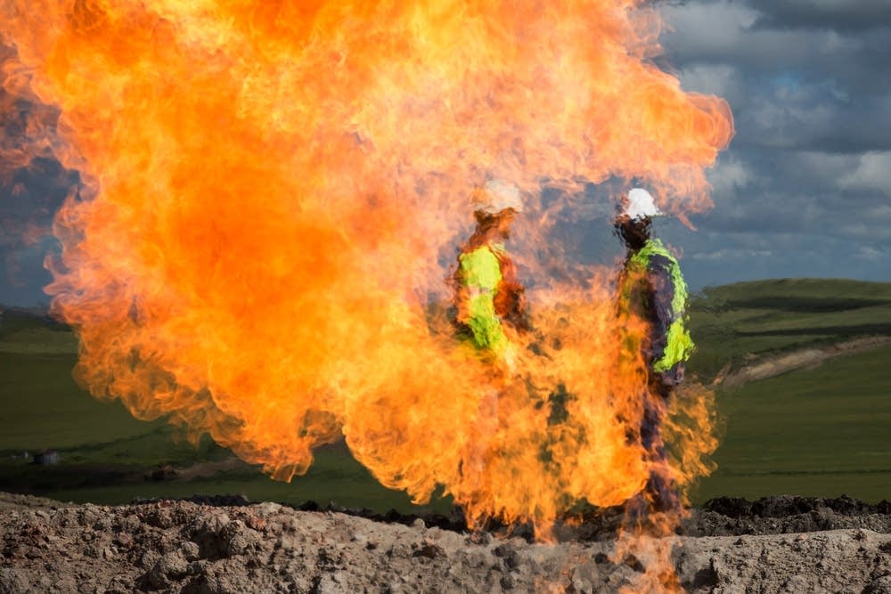 A gas flare