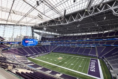 The field of the new Vikings stadium