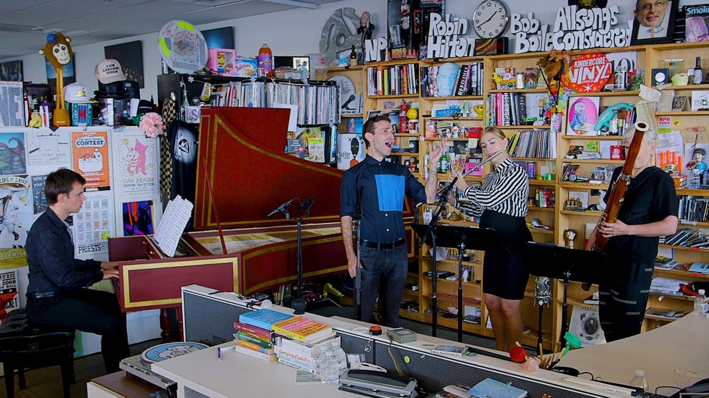 Countertenor Anthony Roth Costanzo performs at NPR's Tiny Desk.