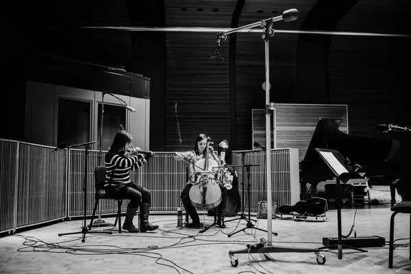 The OK Factor -- Karla Colahan on violin, Olivia Diercks on cello -- perform in the Radio Heartland studio.