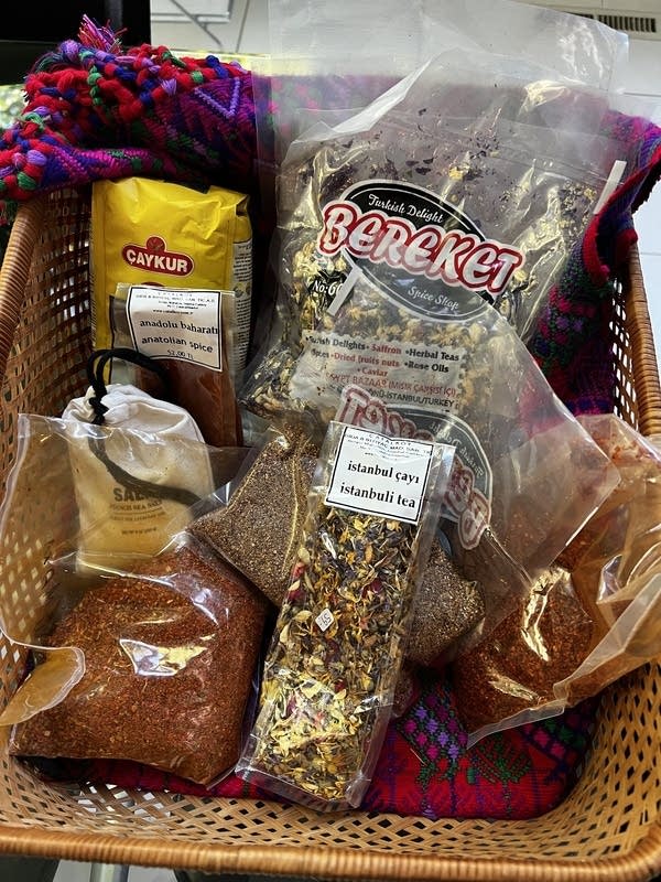 spices in a basket