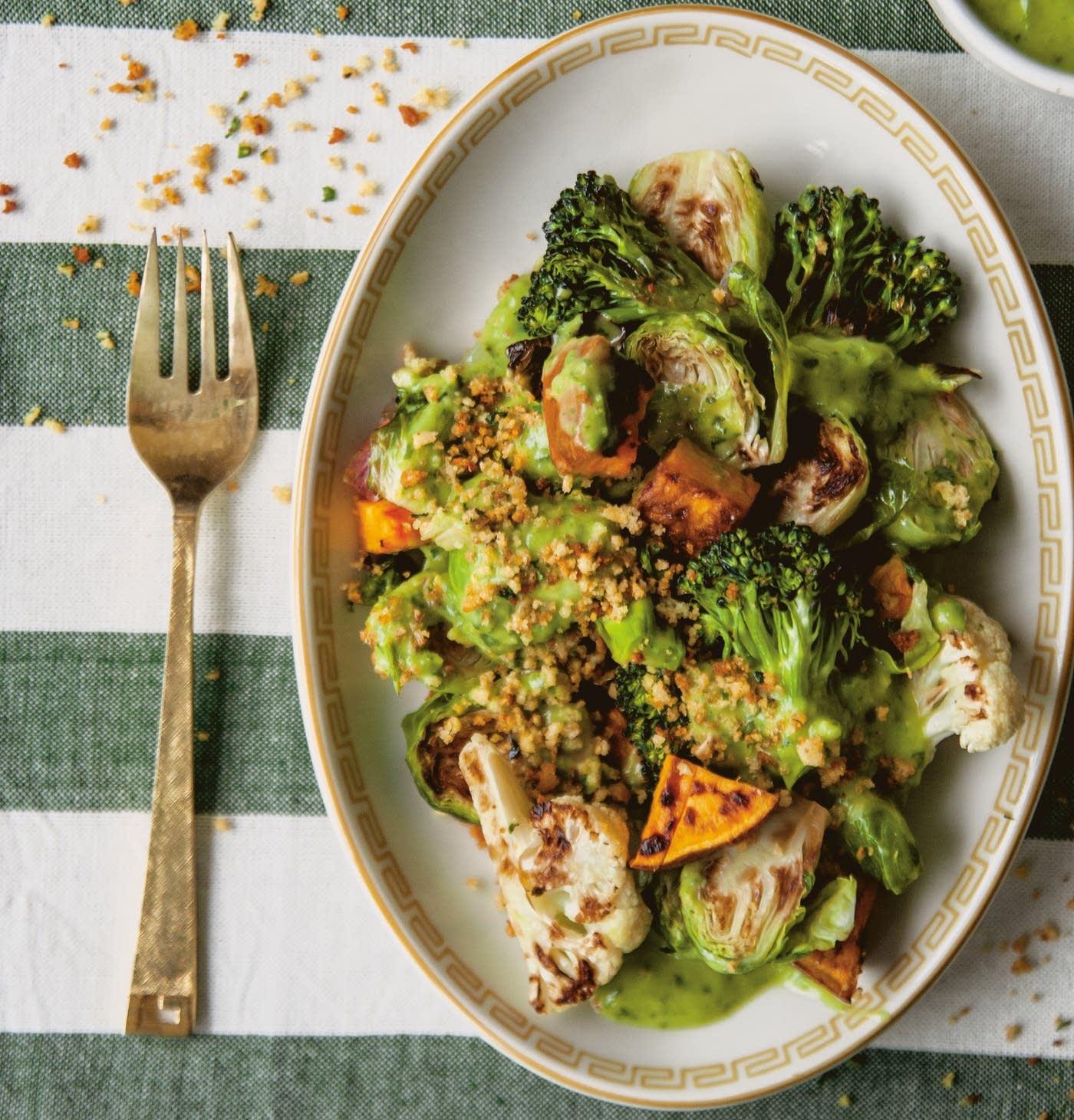 Roasted Veggie Bowl with Green Goddess Dressing The Splendid Table