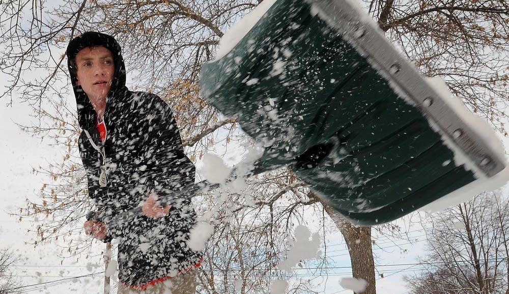 Shoveling snow