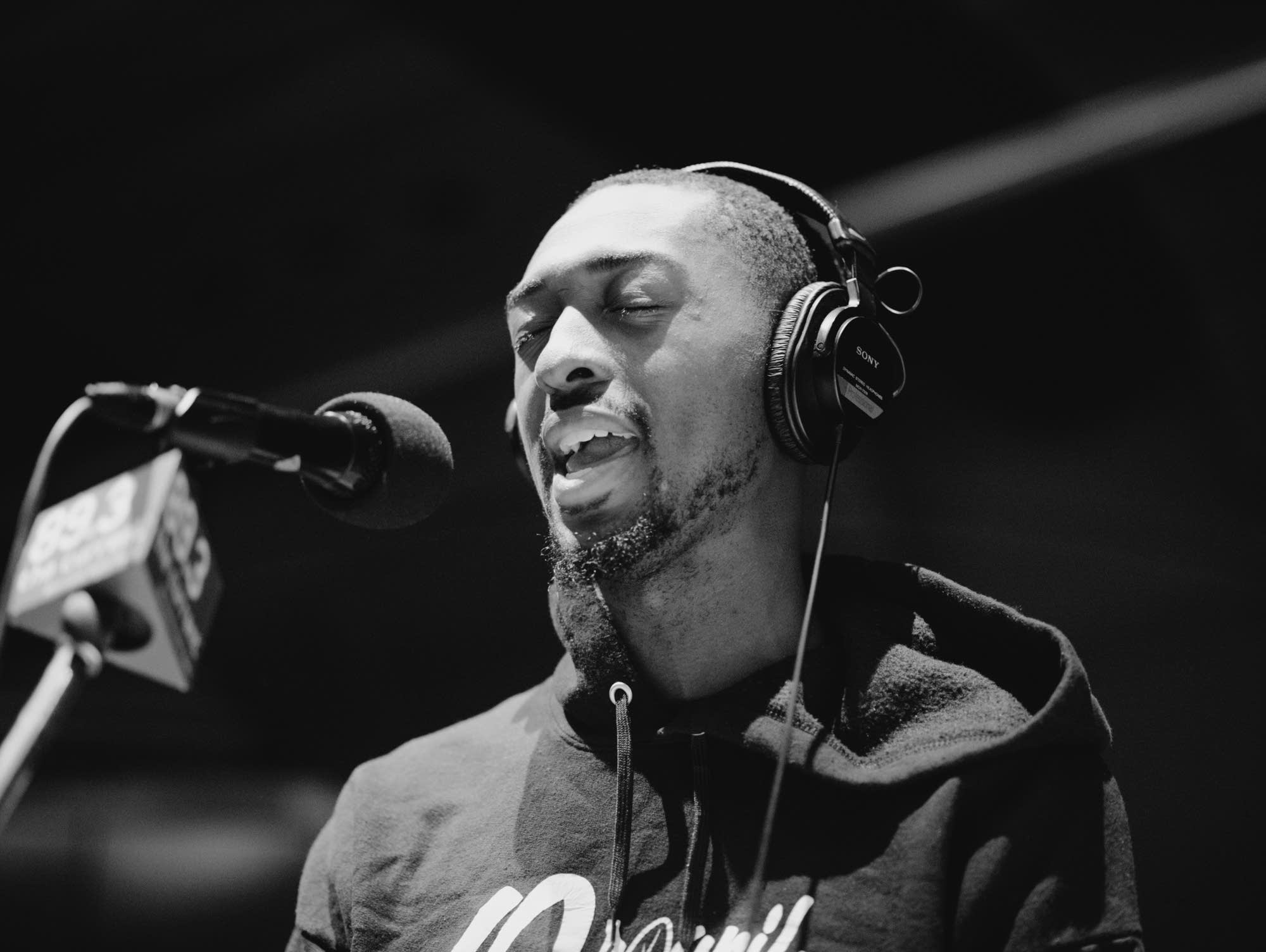 Dwynell Roland performs in The Current's studios