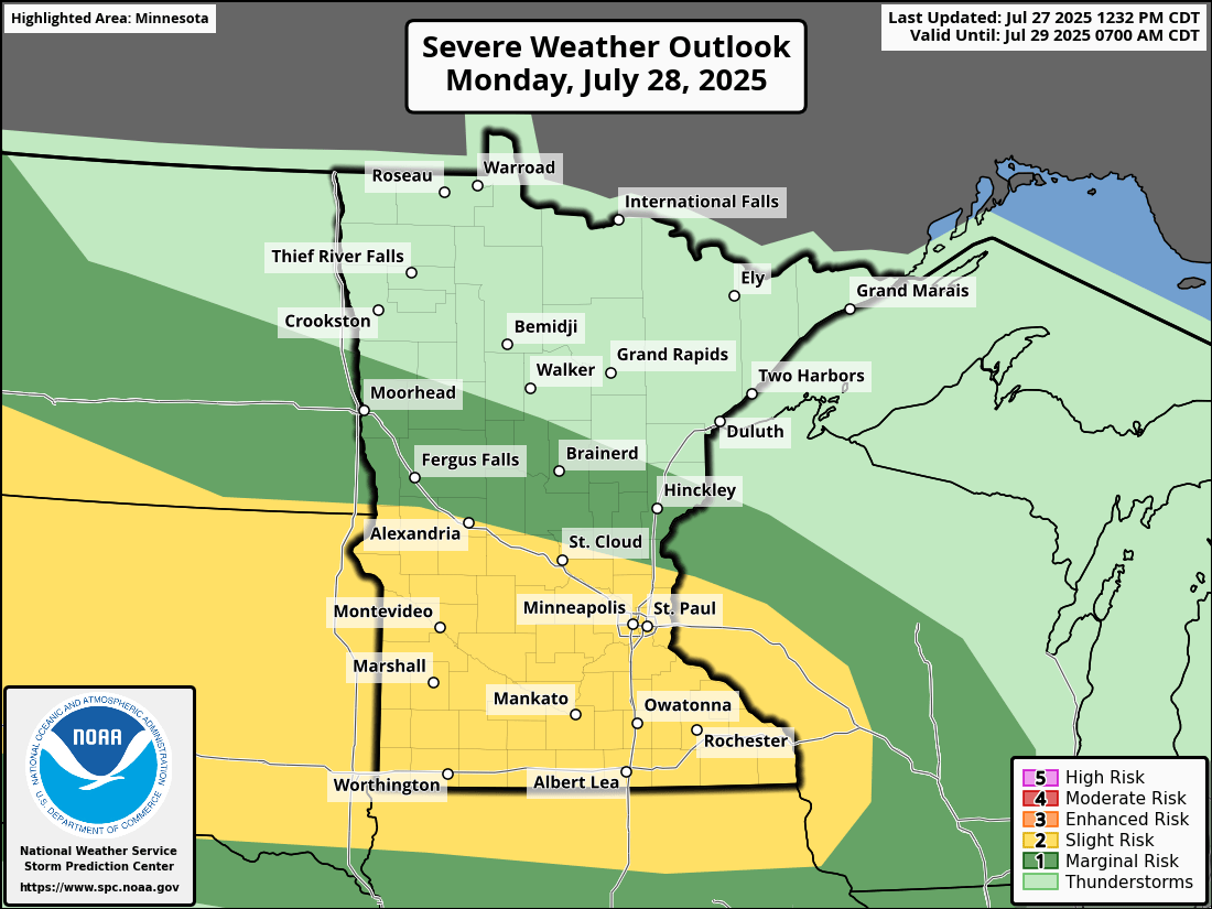 Monday evening's storm outlook