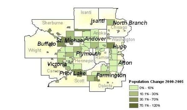 Metro area population growth