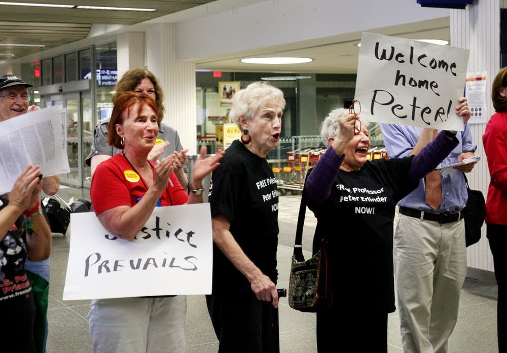 Supporters welcome Erlinder