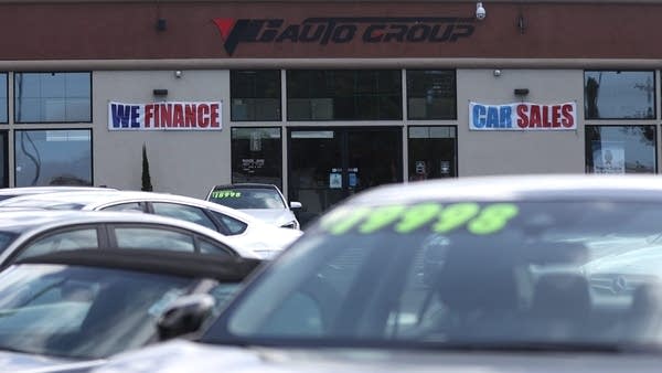 RICHMOND, CALIFORNIA - SEPTEMBER 06: A "We Finance" sign is posted at YG Auto Sales on September 06, 2023 in Richmond, California. Credit monitoring agencies are seeing a rise in defaults of credit card and auto loan payments as inflation continues to squeeze the pocketbooks of many Americans. According to credit agency Equifax, credit card delinquencies are at 3.8% default rate and car loans are at 3.6%.