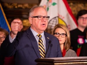 Gov. Walz speaks about the federal government shutdown.