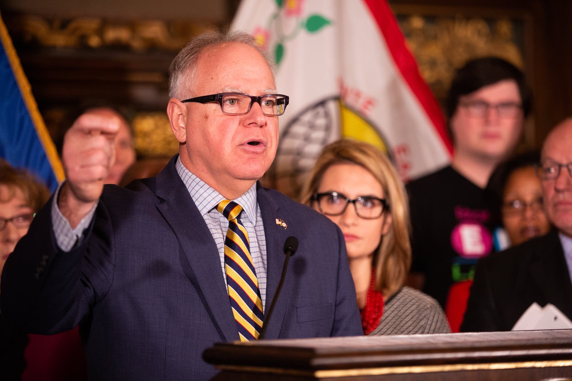 Gov. Walz speaks about the federal government shutdown.