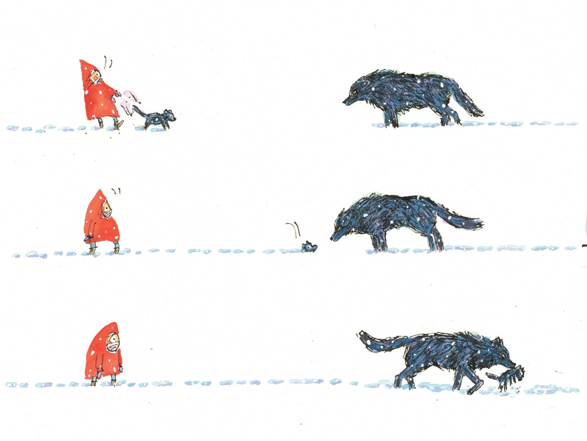 A scene from Matthew Cordell's Wolf in the Snow