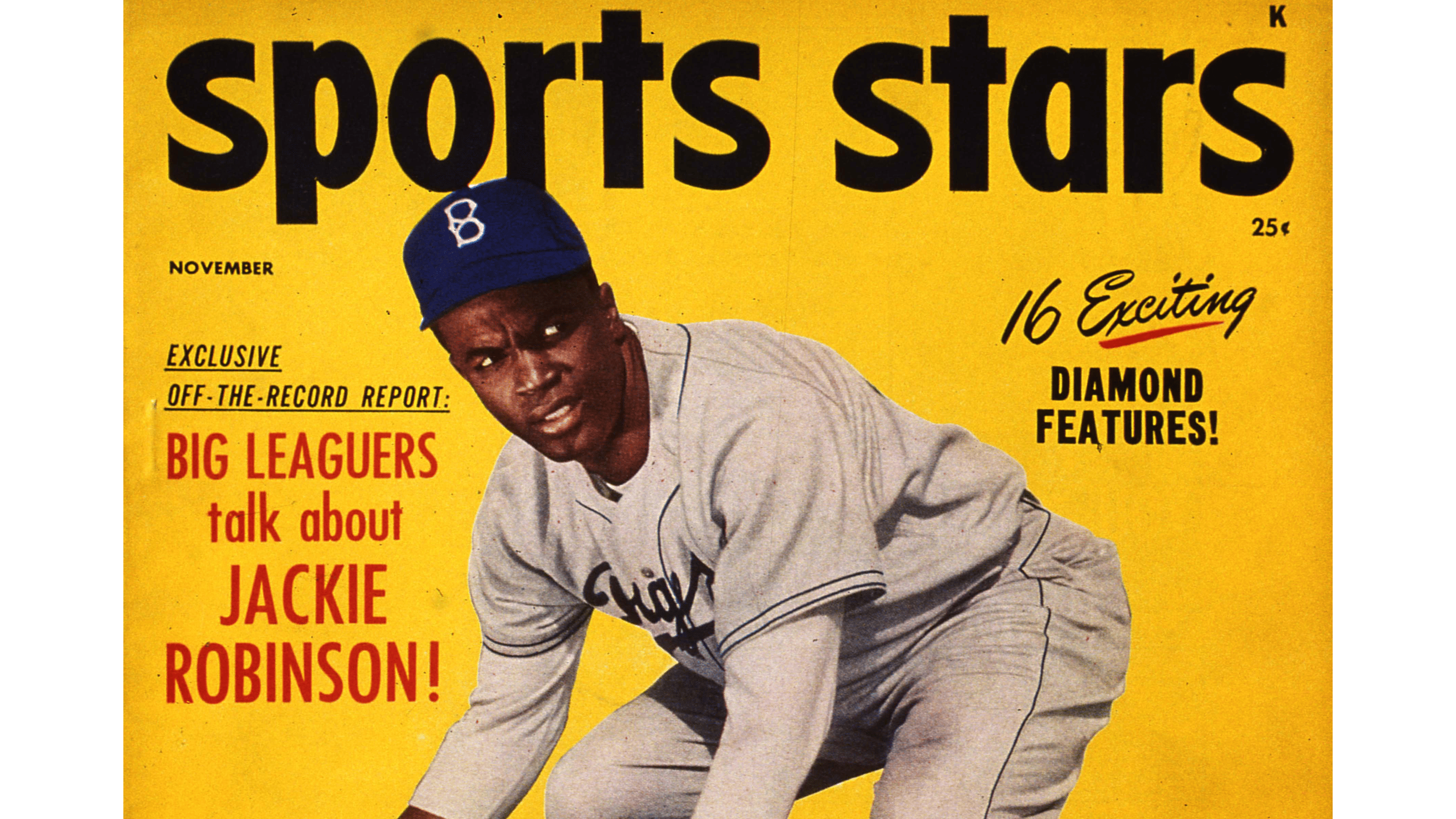 A magazine cover featuring Jackie Robinson in 1952.