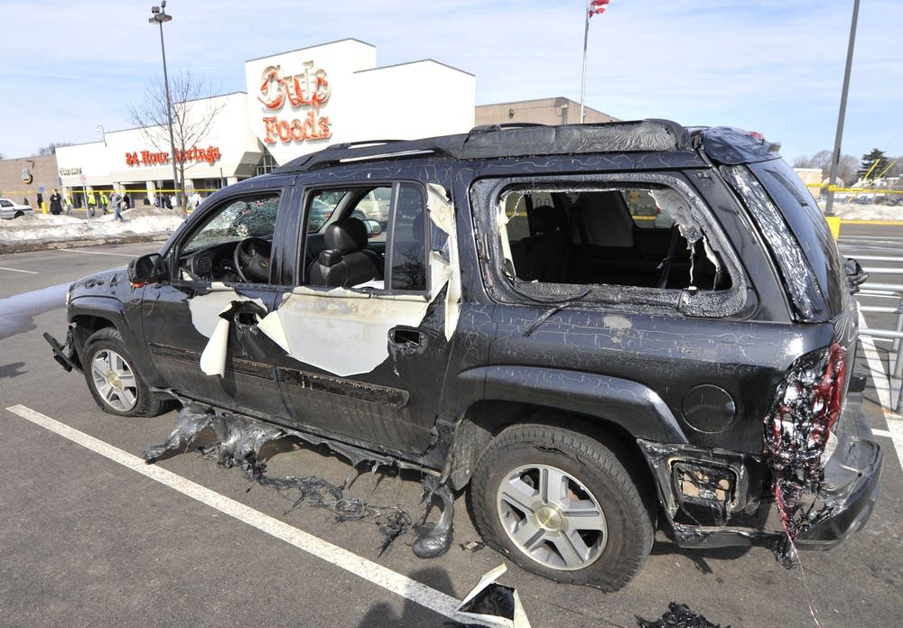 Scorched car