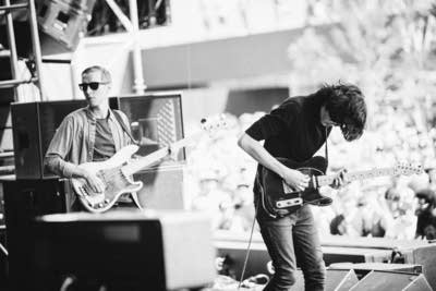 Car Seat Headrest performs on the main stage.