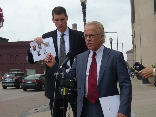 Victims' attorneys outside the courthouse