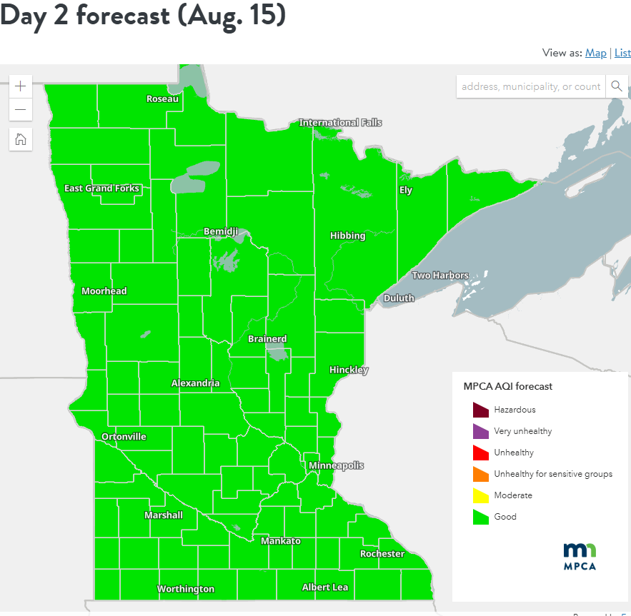 Excellent air quality news; heavy rain signal setting up this weekend?