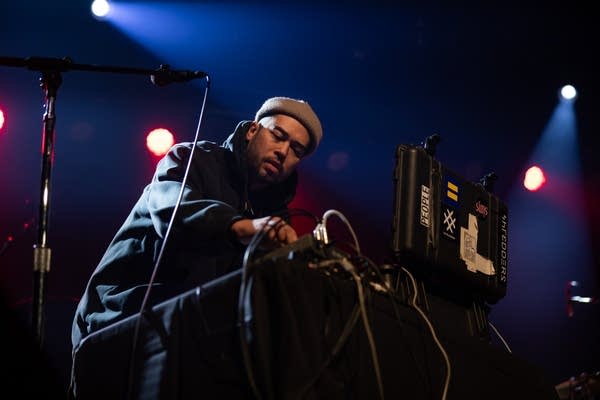 a music duo performing on stage