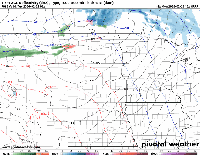 Forecast precipitation midnight Tuesday to noon
