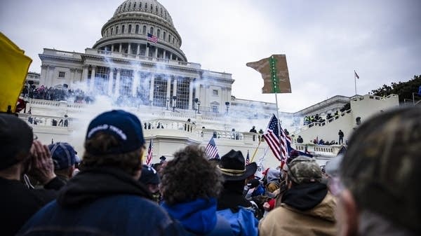 Pro-Trump supporters storm the U.S. Capitol following a rally with President Donald Trump on Jan. 6, 2021 in Washington.
