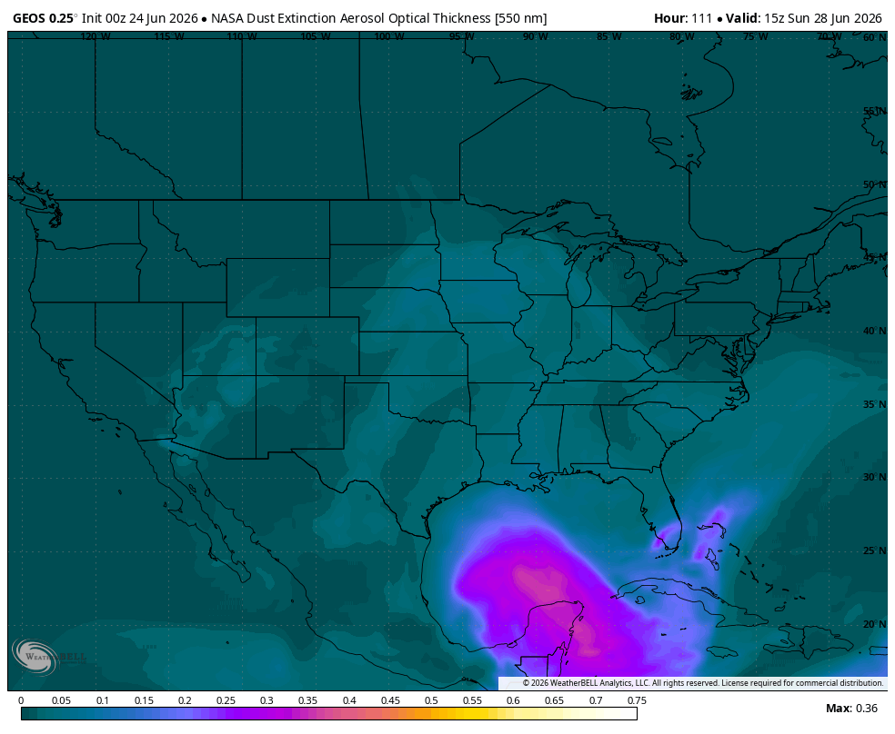 Saharan Desert dust plume
