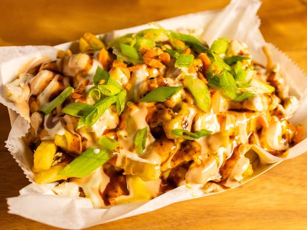 Jamaican Jerk Chicken Loaded Fries
