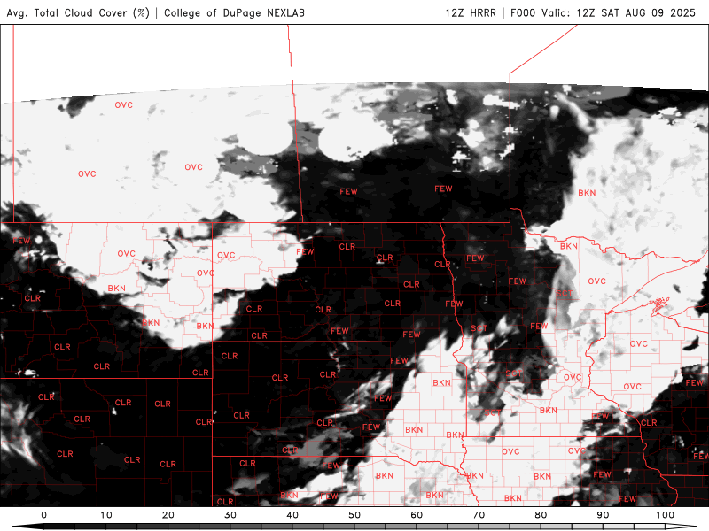 Cloud cover Saturday