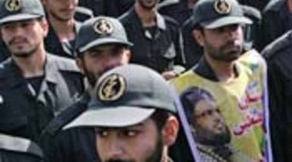Iranian Revolutionary Guards take part in a demonstration held in Tehran to mark Jerusalem (Al-Quds) Day in Oct. 2006.