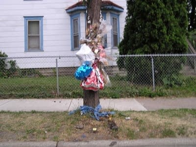 Memorial to a shooting victim