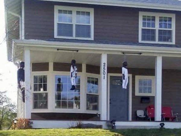 A photo of pinatas hanging on a house in Mpls. set off a storm on Facebook.