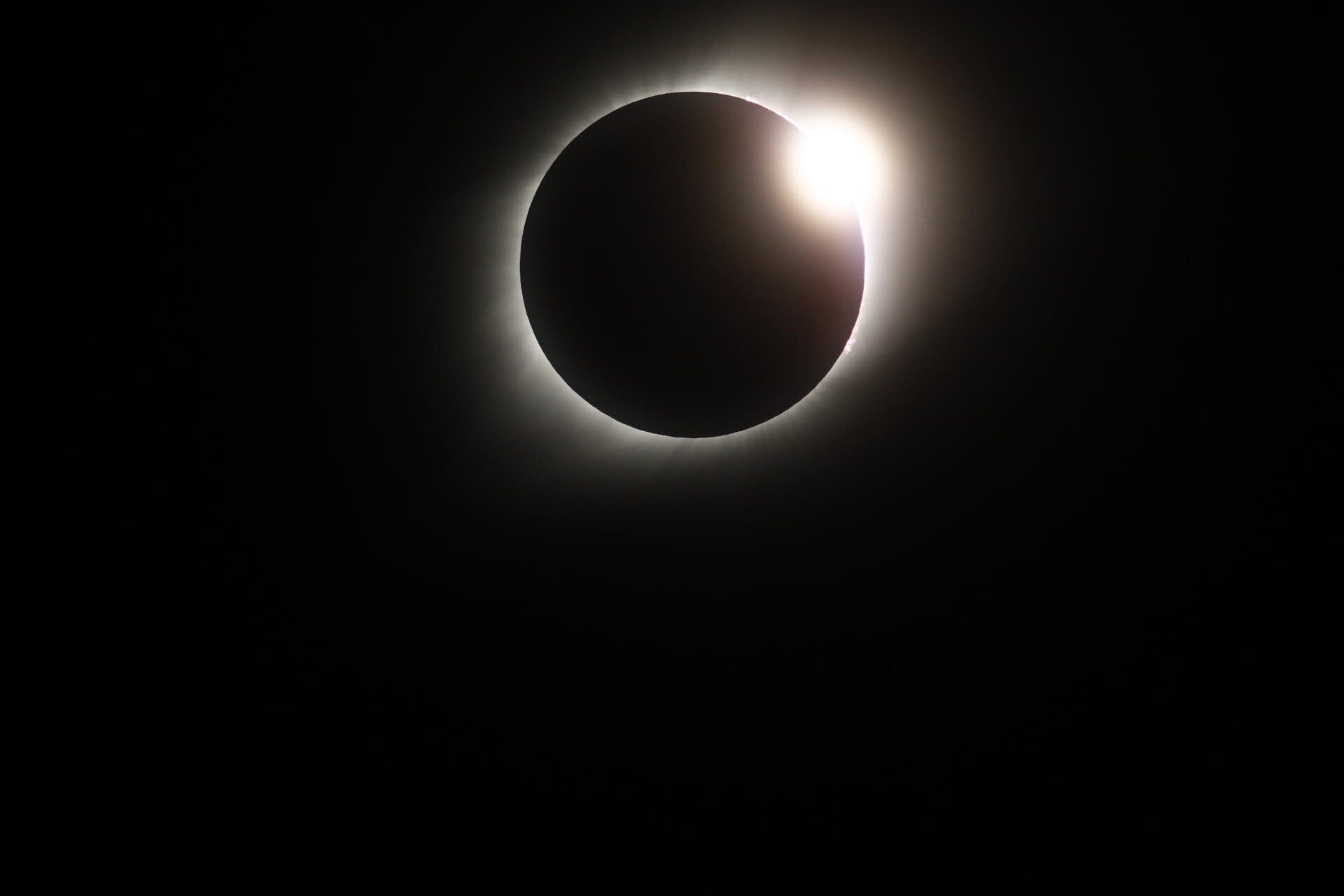 A view of the eclipse from near Pawnee City, Nebraska.